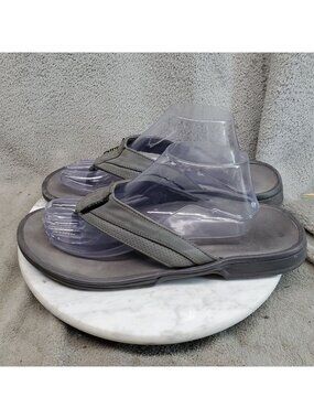 Vionic Shoes Mens Size 10 Wyatt Gray Synthetic Thong Sandals *Read*